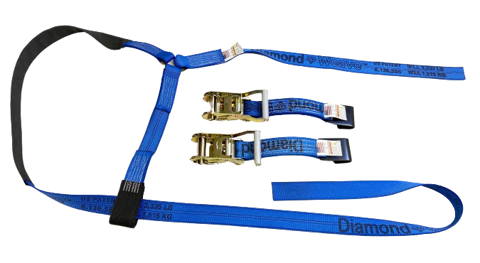 2" Double Ratchet Adjustable Tire Bonnet for 13"- 24" Tires - Diamond Weave