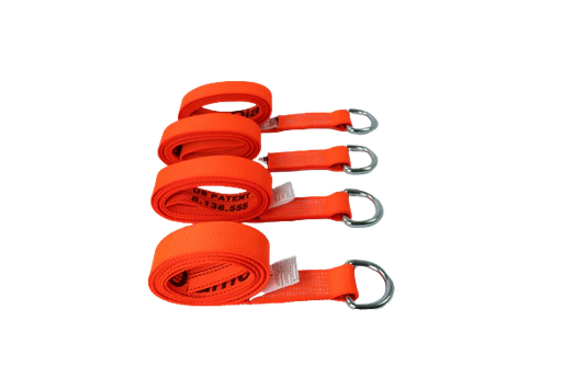 4PK 2" x 8' Diamond Weave D Ring Straps