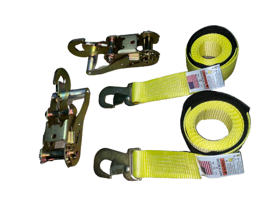 2 Pack Snap Hook Strap and Ratchet combo