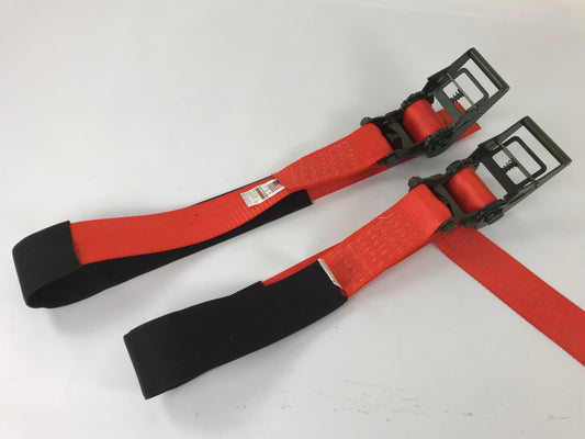 2 Pack Underlift Tow Tie Down Straps with Ratchet handles