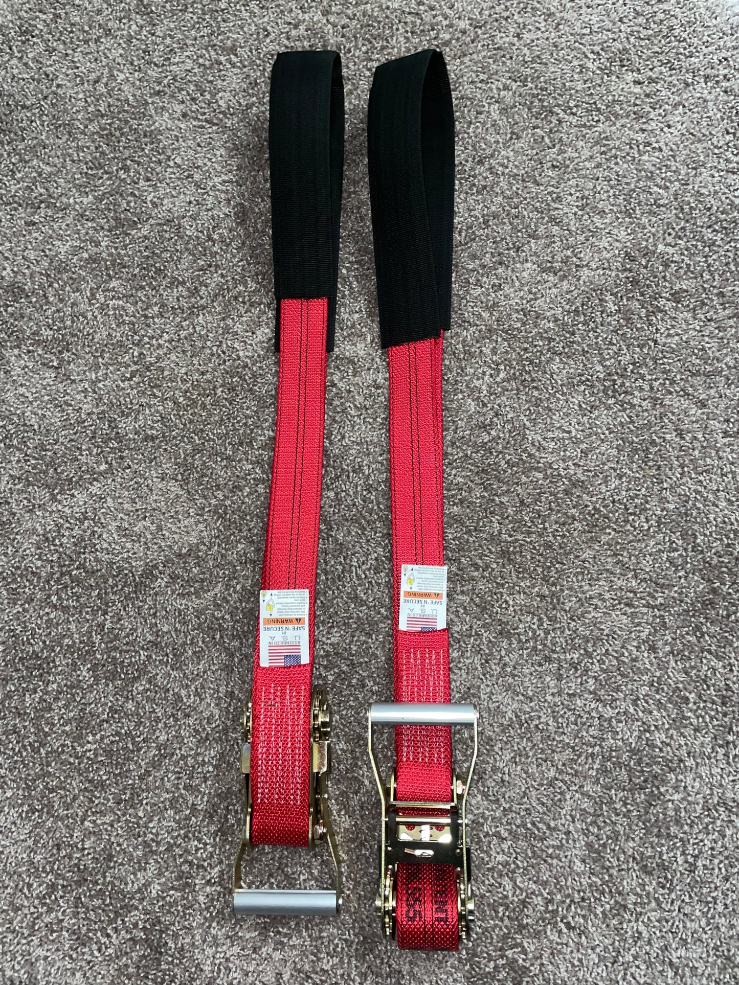 2 Pack of 2" X 6' Tow Underlift Towing Tie Down straps