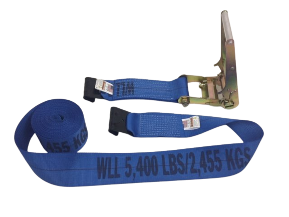 4" x 30' Ratchet Strap w Flat Hooks 5400 LBS