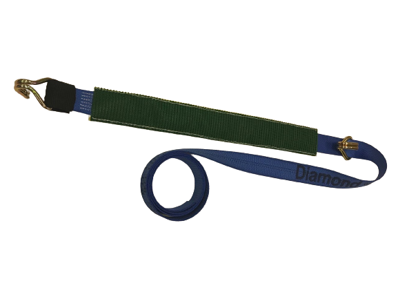 Low Profile Grip Sleeve Diamond Weave Wheel Strap with Wire Hooks