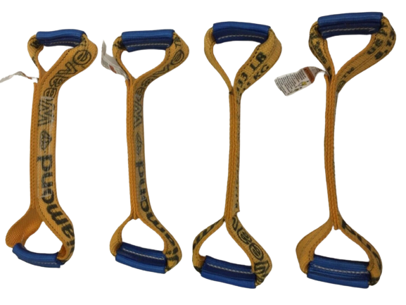 14' 8 Point Kit of DIAMOND WEAVE Rollback / Flatbed Car Tie-Downs with Chain Tails