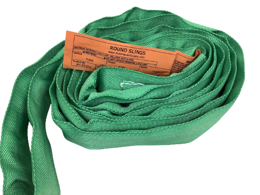 Round Sling Green 12' ft 5300 lbs Vertical, 10,600 lbs Basket WLL