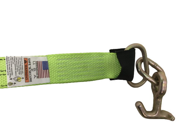 2" x 8' DIAMOND WEAVE Strap with Forged TJ Combo Frame Hook & Reinforced Eye