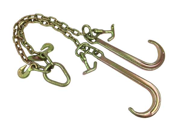 24" V Chain with 15" J Hooks and T-J hooks