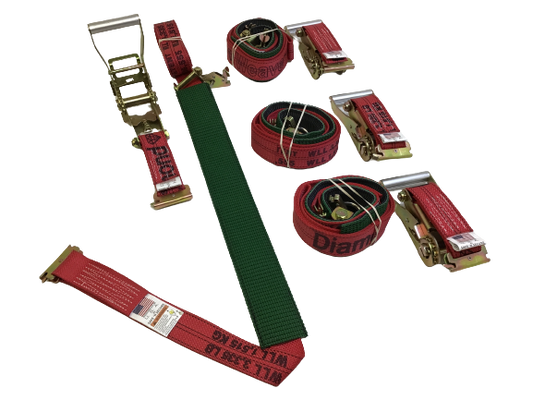 4 Pack E-Track Diamond Weave wheel Strap