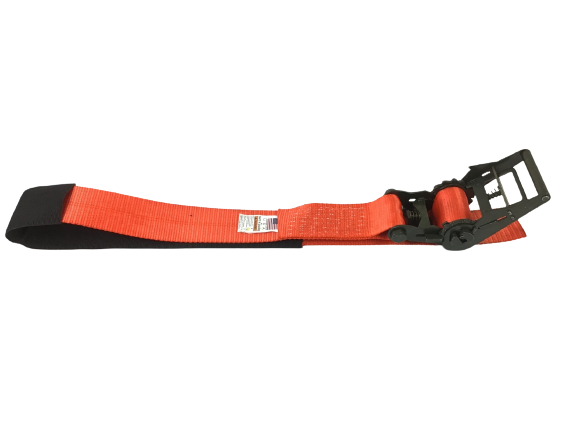 3" x 6' Short Handle Ratchet Underlift Strap W/ Cordura Sleeve
