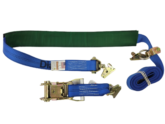 10ft E-Track Wheel Strap- Swivel and Low Pro Idlers- Low Pro Sleeve- O-Ring Ratchet