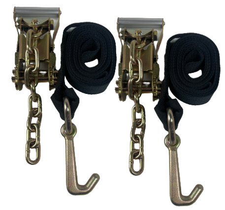 2pk Forged Mini J straps with Chain tail ratchets – JRDG Towing ...