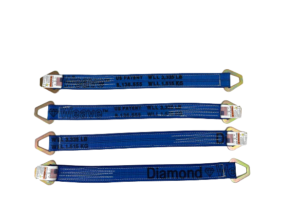 24" Triple ply Axle Strap in Diamond Weave for Car Hauler & Towing
