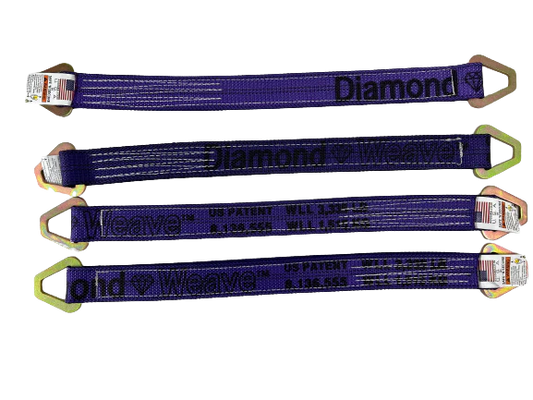 24" Triple ply Axle Strap in Diamond Weave for Car Hauler & Towing